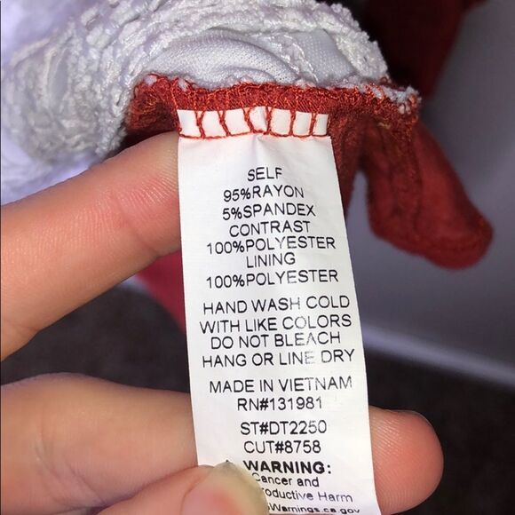 Naif Burnt Orange White Long Sleeve Cardigan Top - Picture 7 of 7